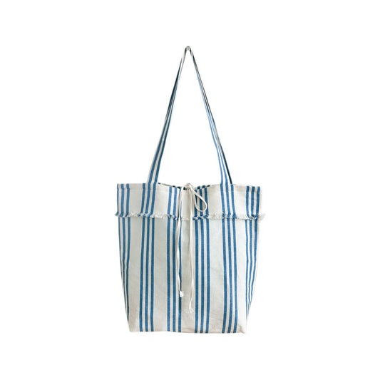 2 Tuch Tasche Streifen gross atlantik, 38x29 cm