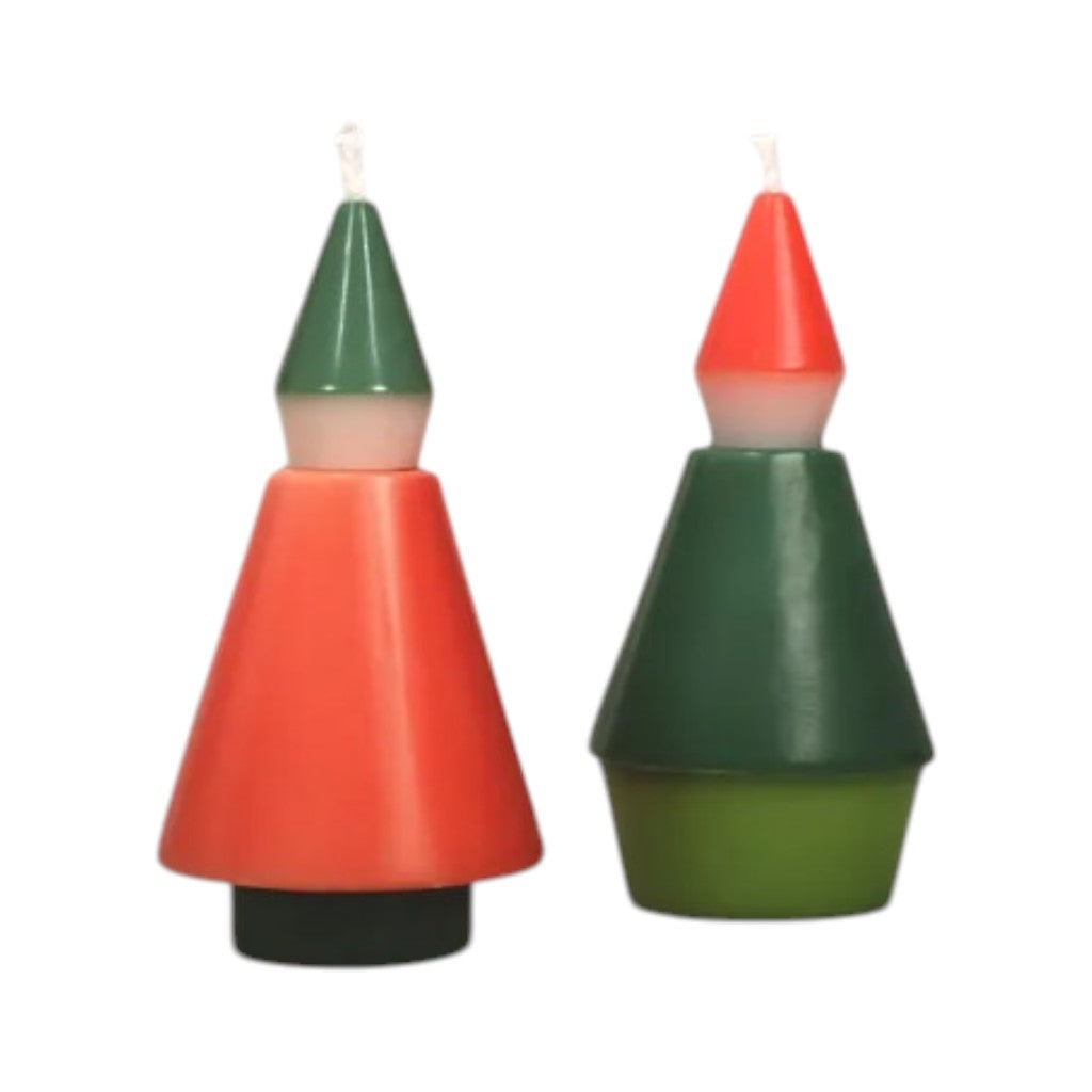 Set mit 2 Weihnachtsfiguren Kerzen Little Ones