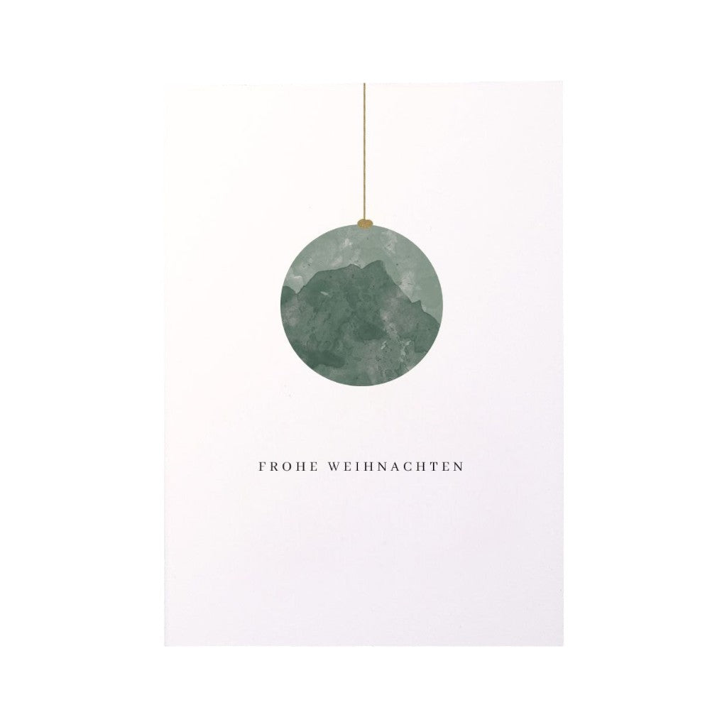 Grusskarte - Frohe Weihnachten, Weihnachtskugel