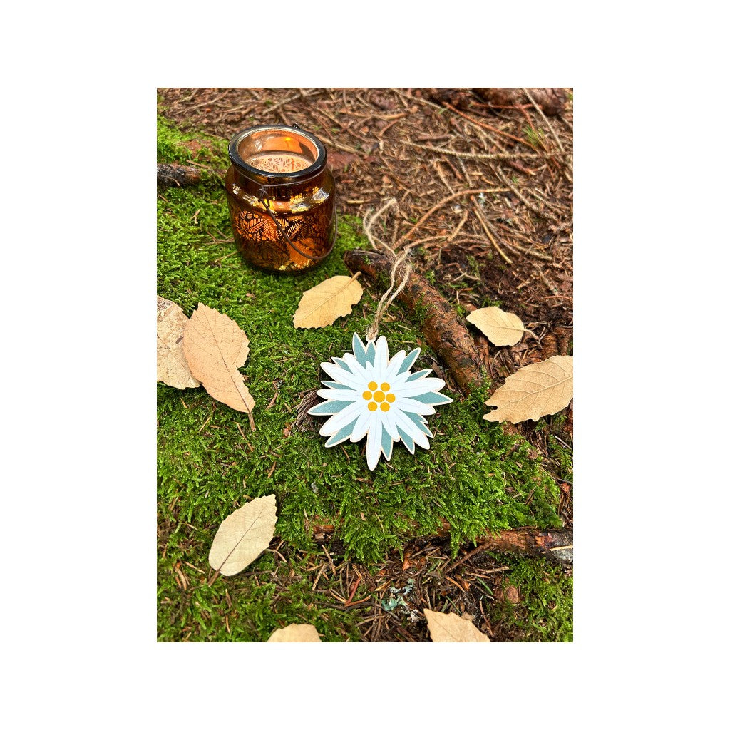 Holzdeko Anhänger Edelweiss