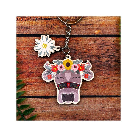 Schlüsselanhänger Schweizer Kuh