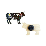 Holz Pin schwarze Kuh