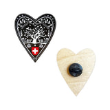 Holz Pin Scherenschnitt Herz