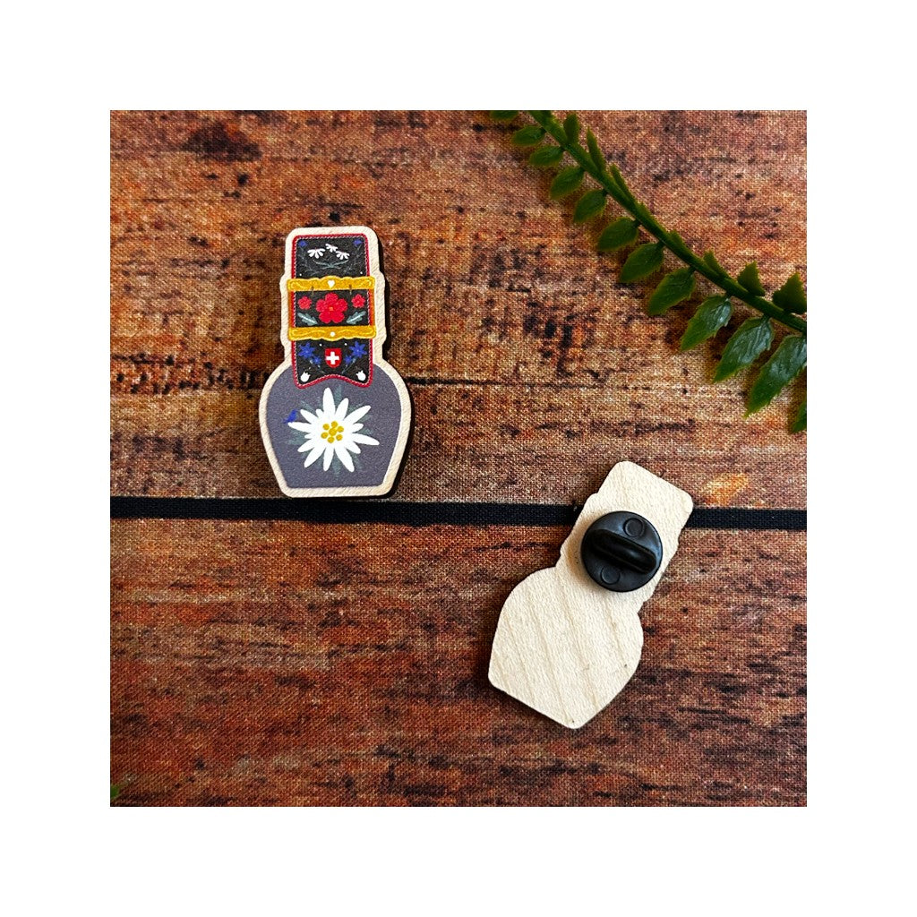 Holz Pin Schweizer Kuhglocke