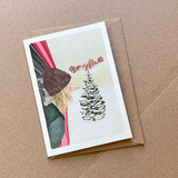 Lykkefund Grusskarte A6 Christmas Train Ride