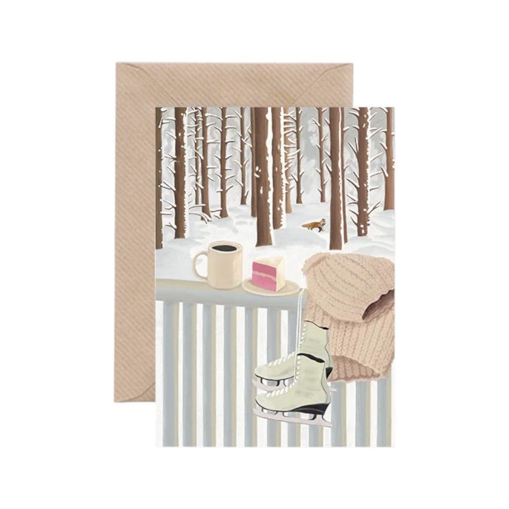 Lykkefund Grusskarte A6 Winter Ballustrade