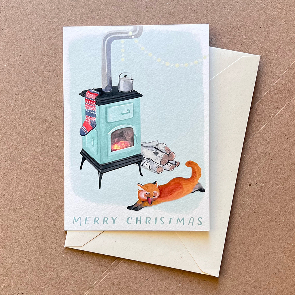 Lykkefund Grusskarte A6 Cozy Fox
