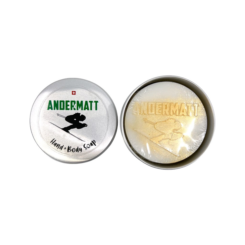 Glycerinseife rund in Dose Andermatt