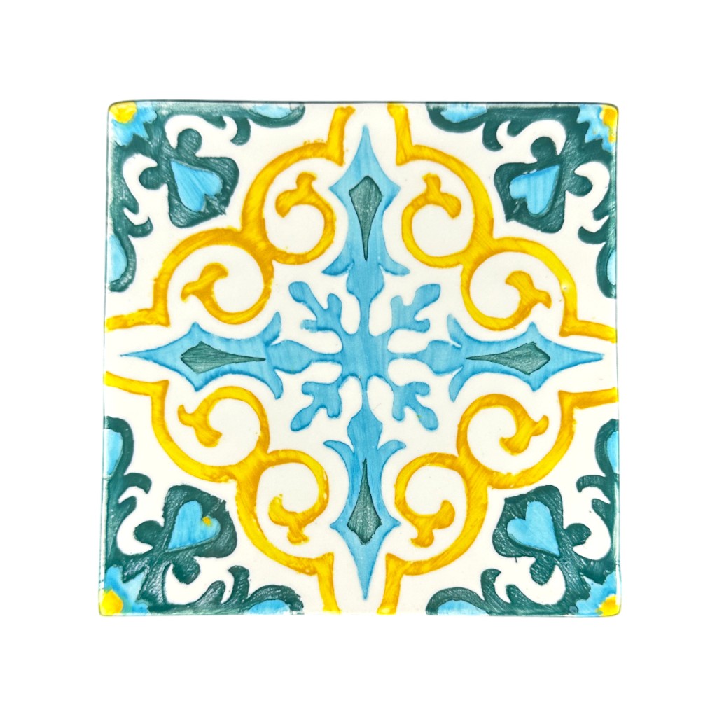 soñho Azulejo Luz Untersetzer 14 cm, blaugrün