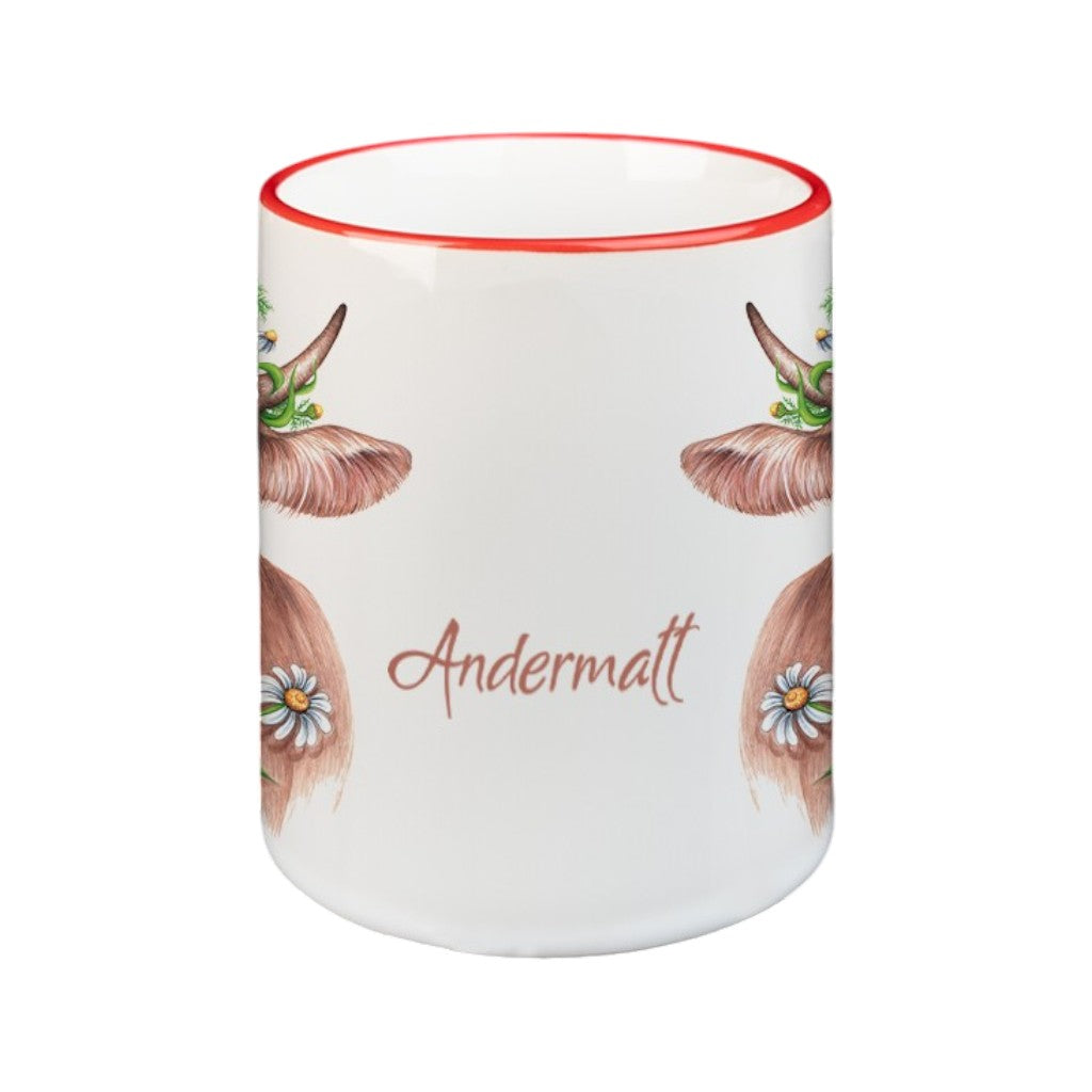creanorm Tasse Blumenkuh Andermatt, rot, 330ml