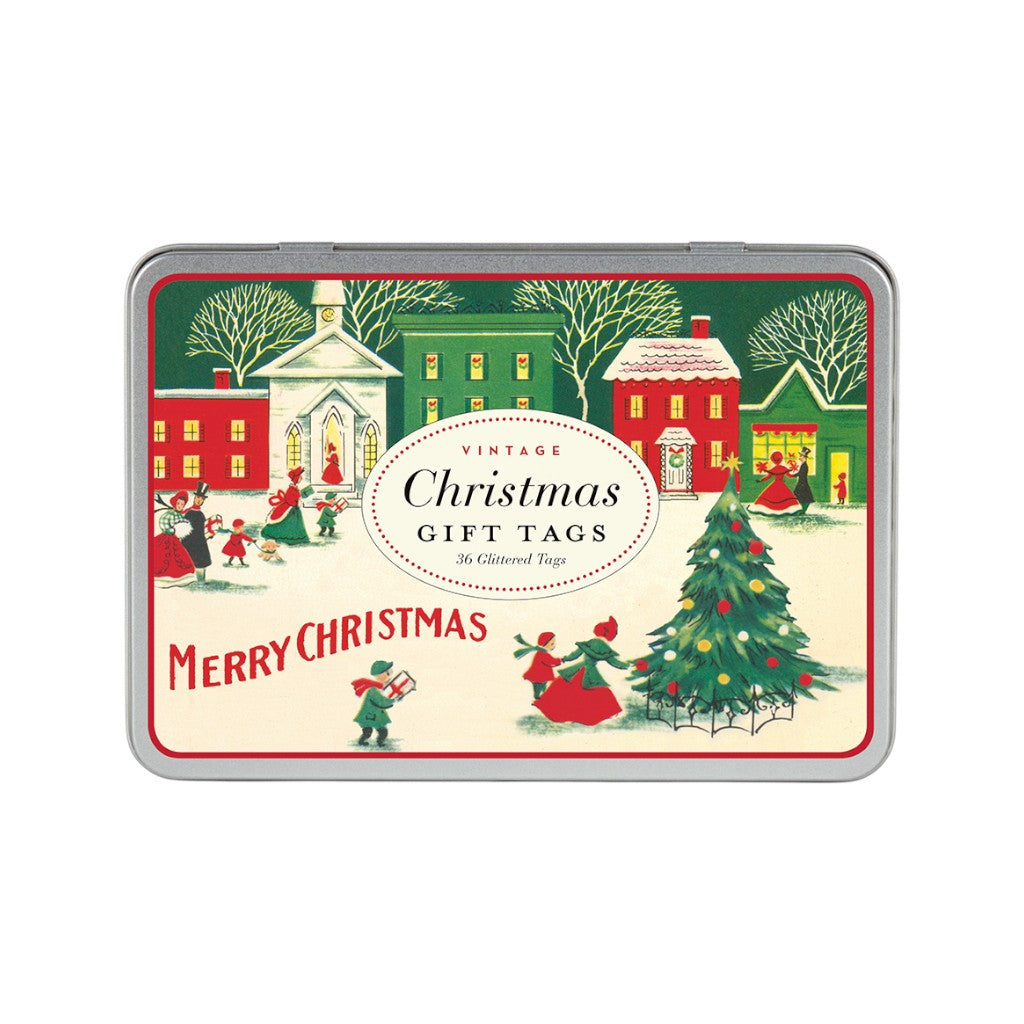 Cavallini Geschenkanhänger Vintage Weihnachten