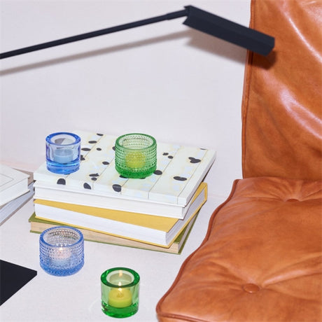 Iittala Teelichthalter Kastehelmi, Aqua