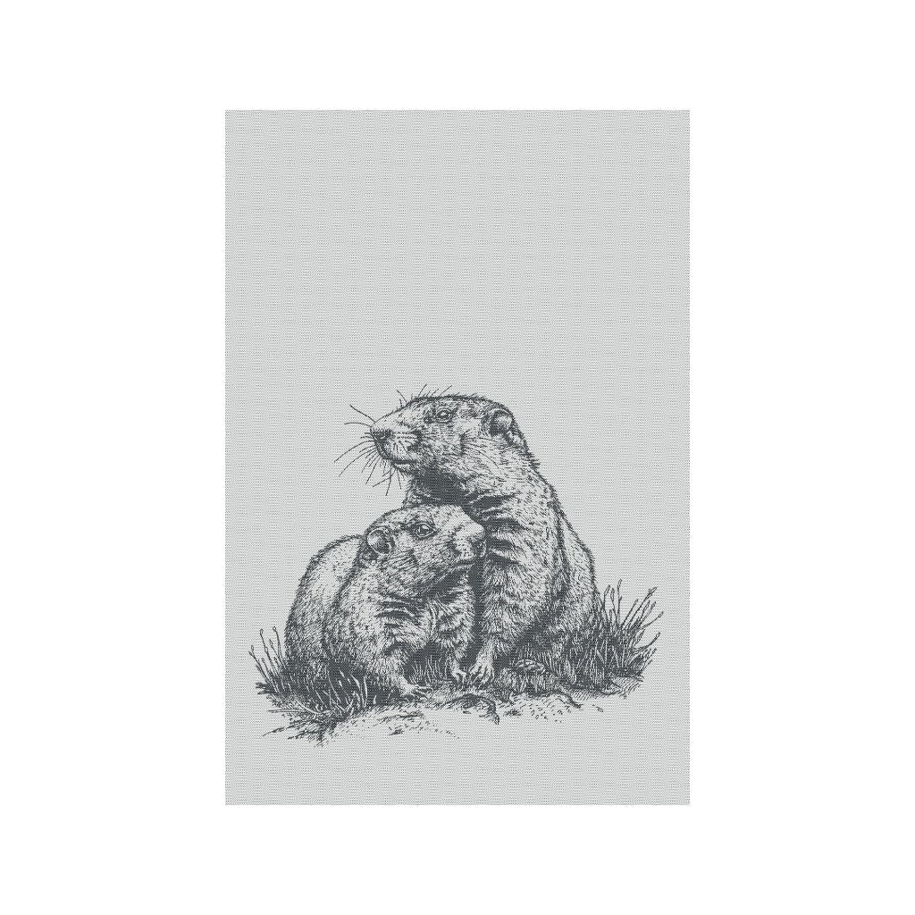 KULTSCHTOFF Küchentuch Murmeltier, Schwarz