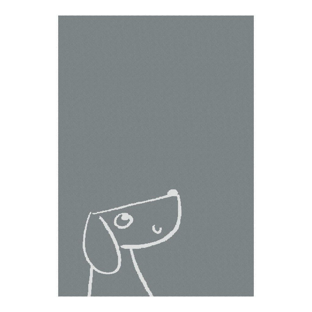 MEYER-MAYOR Geschirrtuch Hund Comic, Grau