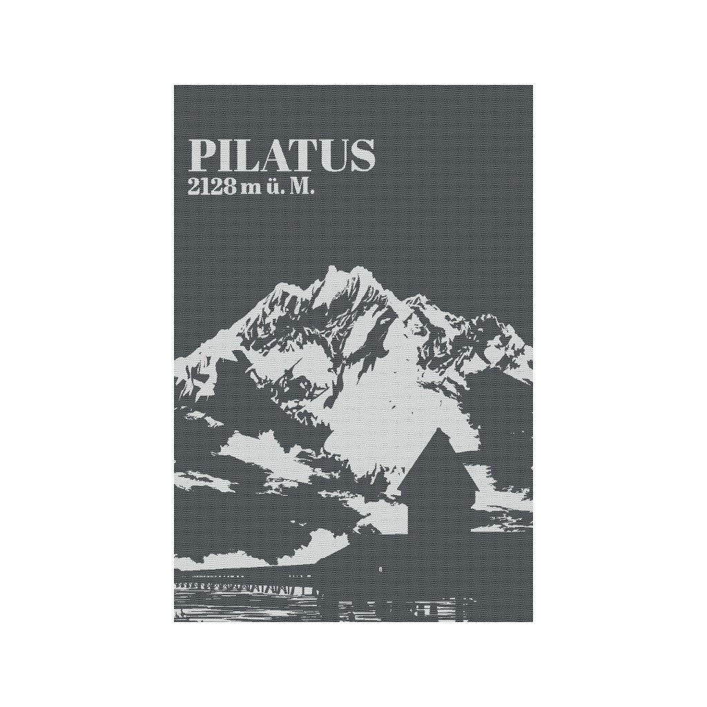 KULTSCHTOFF Küchentuch Berg Pilatus, Schwarz