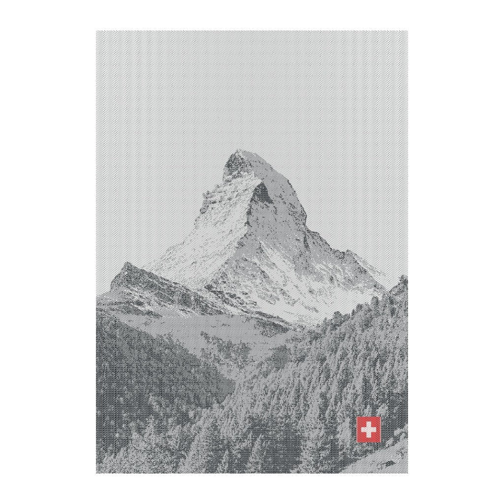 KULTSCHTOFF Küchentuch Matterhorn Scherli, Schwarz