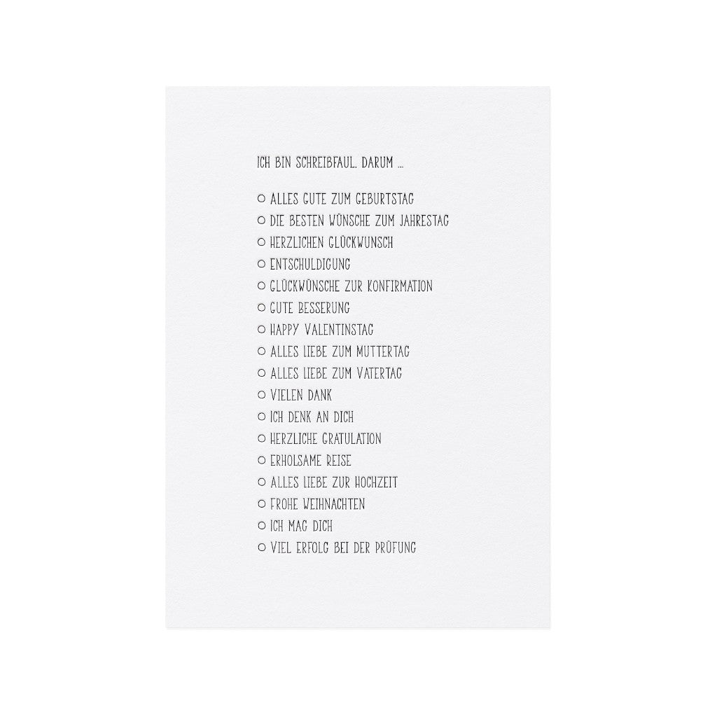 KoBold Karte Schreibfaul