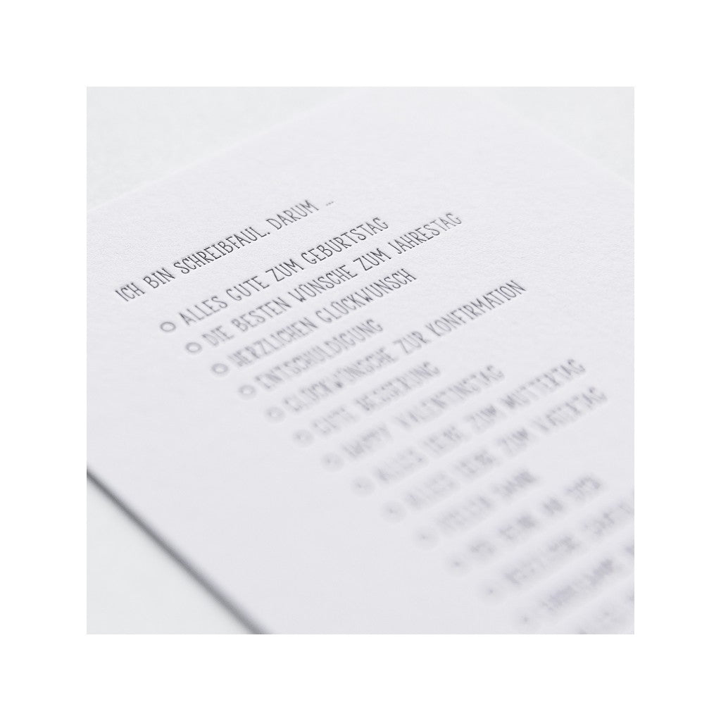 KoBold Karte Schreibfaul