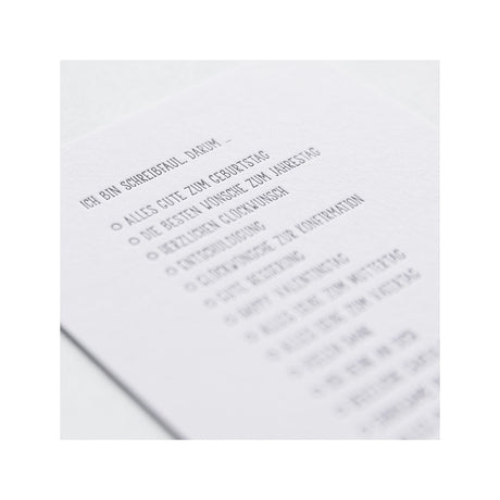 KoBold Karte Schreibfaul