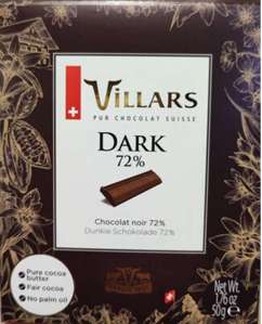 Villars Schokolade - Dunkel 72% 50g