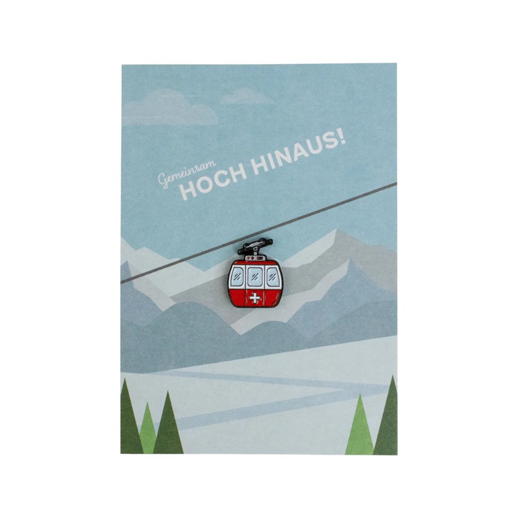 Fidea Design Pinspiration Gondel Postkarte mit Ansteck-Pin, A6