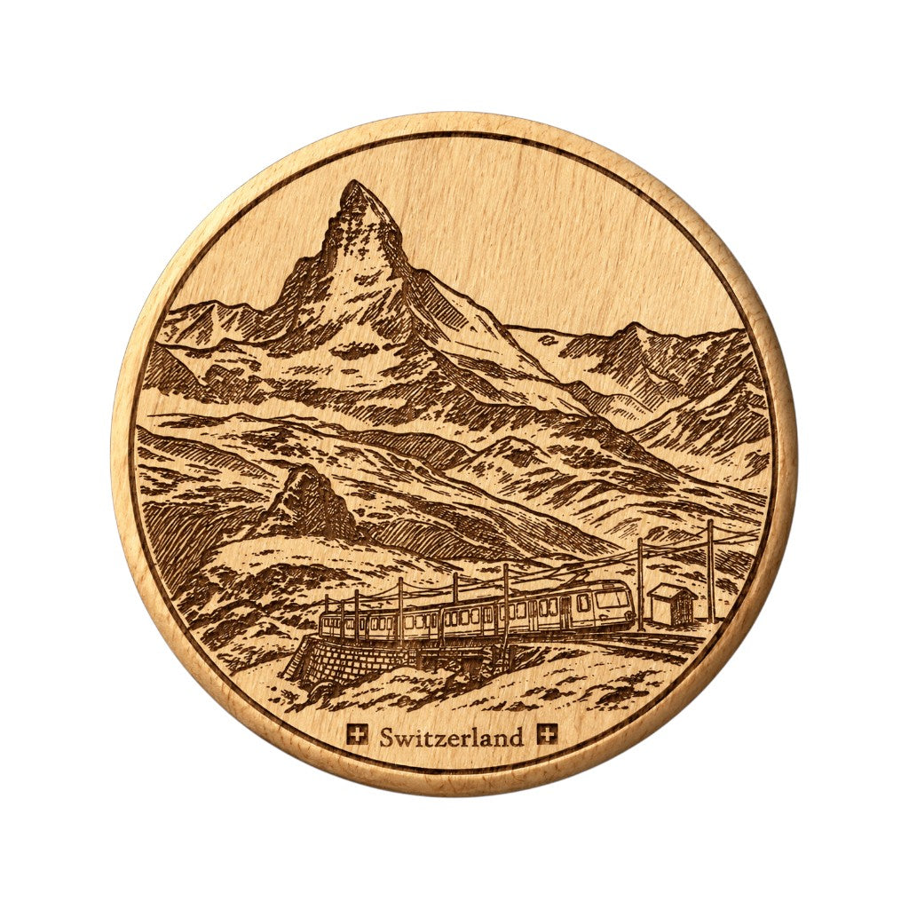 BIBIK Magnet Flaschenöffner Berge Zug, ⌀ 65 mm