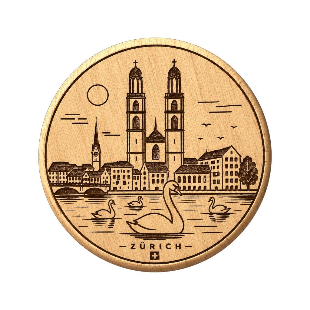 BIBIK Magnet Flaschenöffner Zürich See, ⌀ 65 mm
