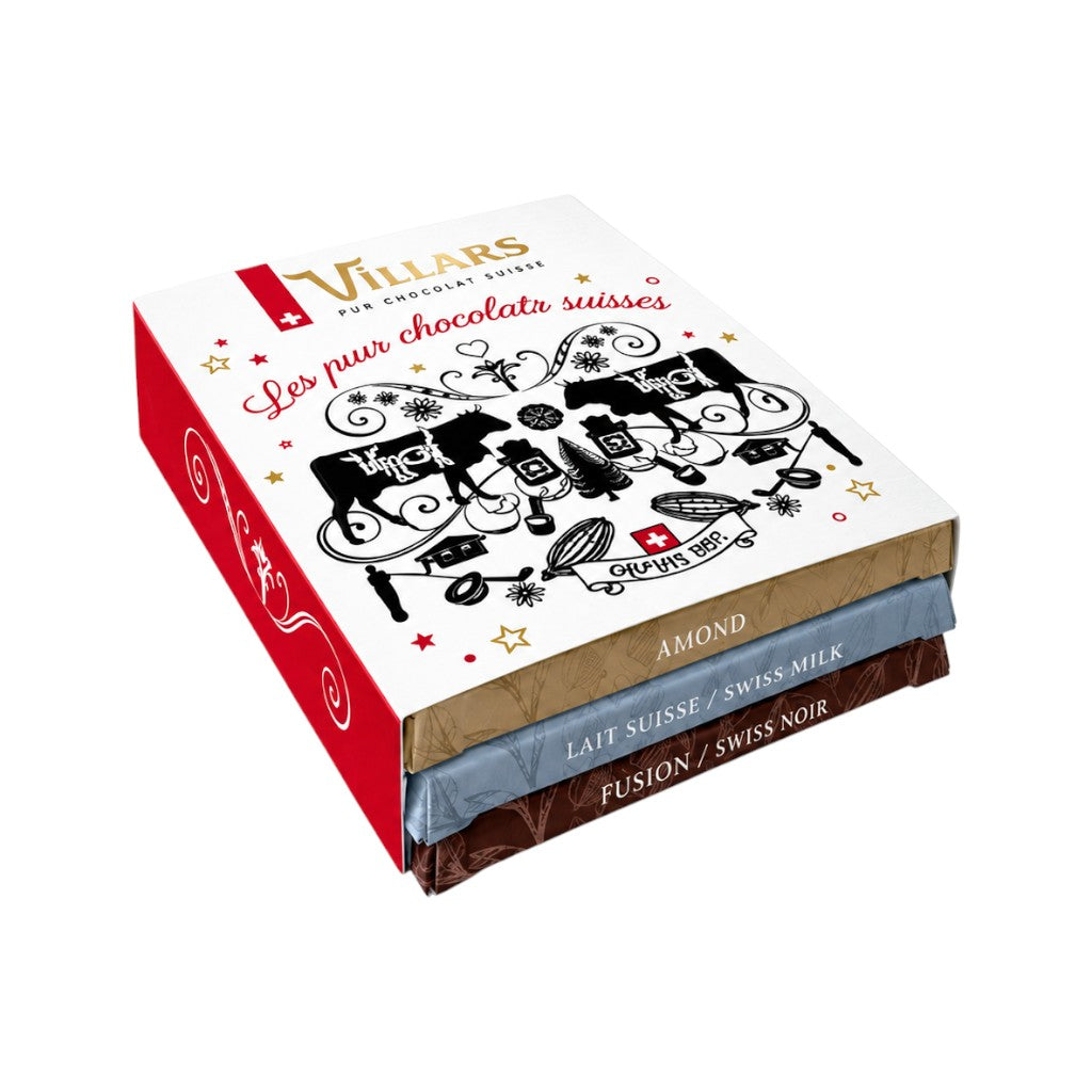 Villars Schokolade -  Trio Blond, Fusion & Milk, 3x50g