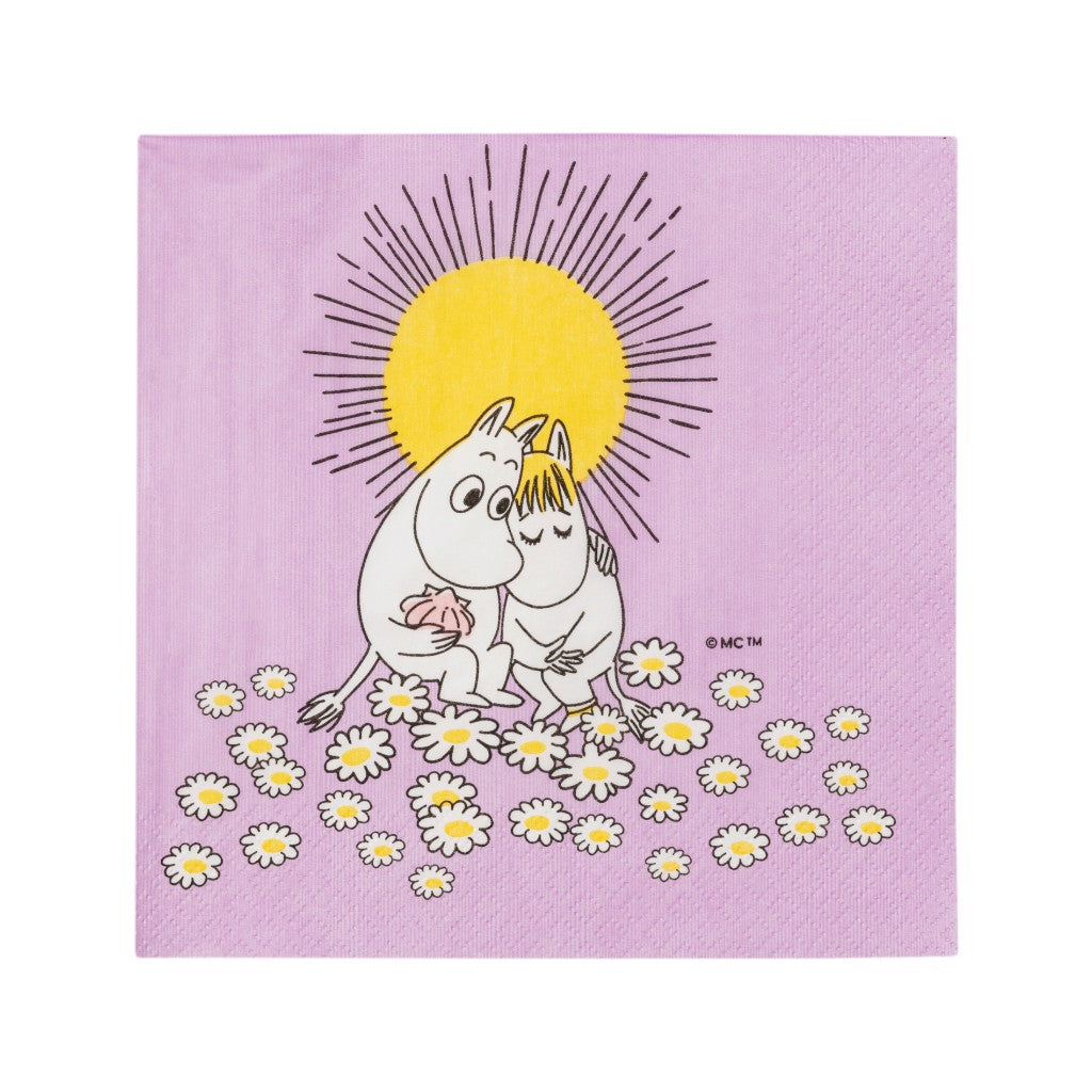 Moomin Serviette Sweethearts, 16.5 x 16.5 cm