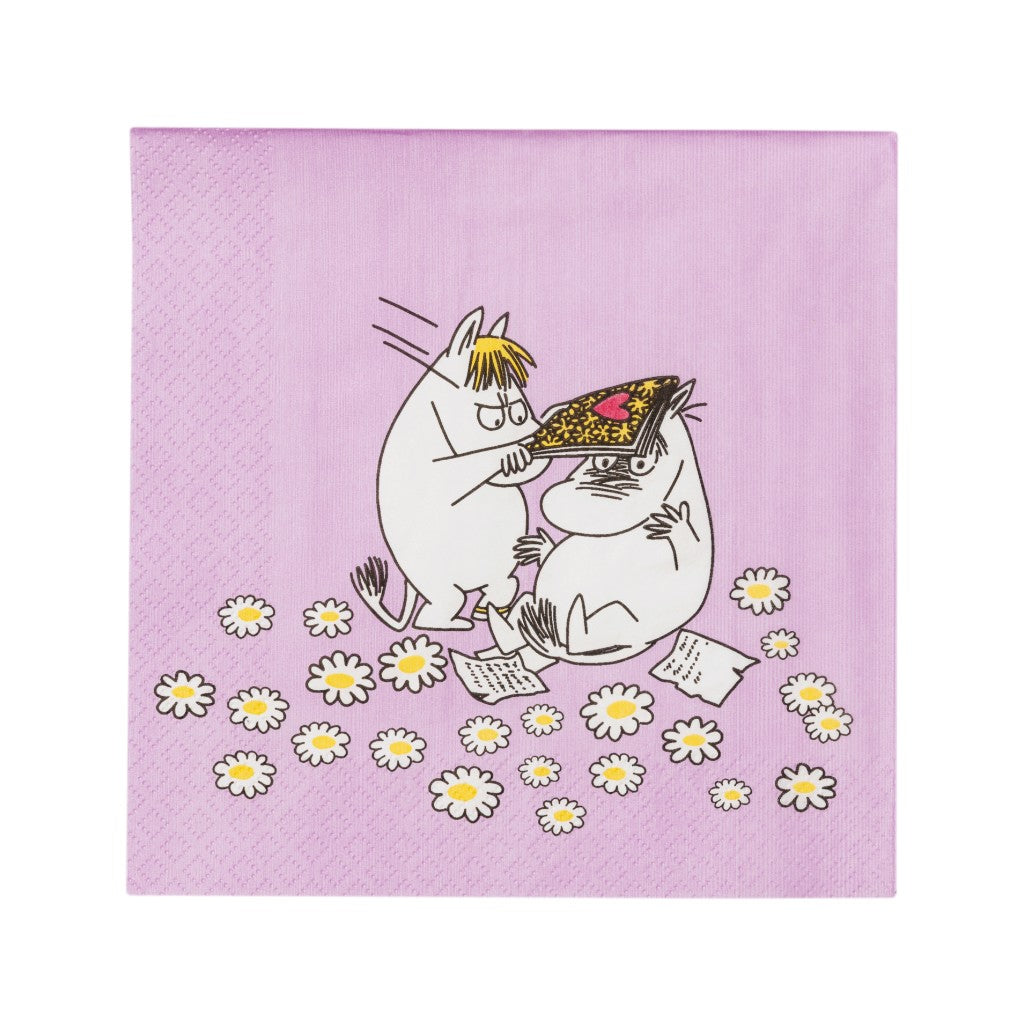 Moomin Serviette Sweethearts, 16.5 x 16.5 cm