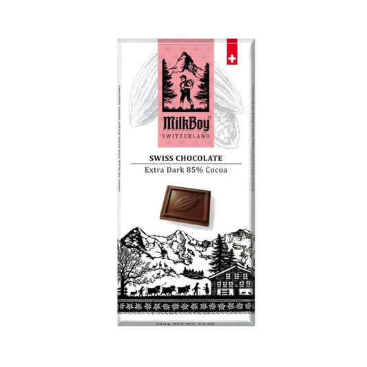 Milkboy Swiss Chocolates Extra Dark 85% Cacao, 100g