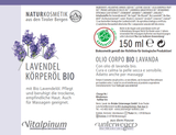 Bio Lavendel Körperöl Unterweger – zertifizierte Biokosmetik mit Bio Lavendelöl für empfindliche & trockene Haut