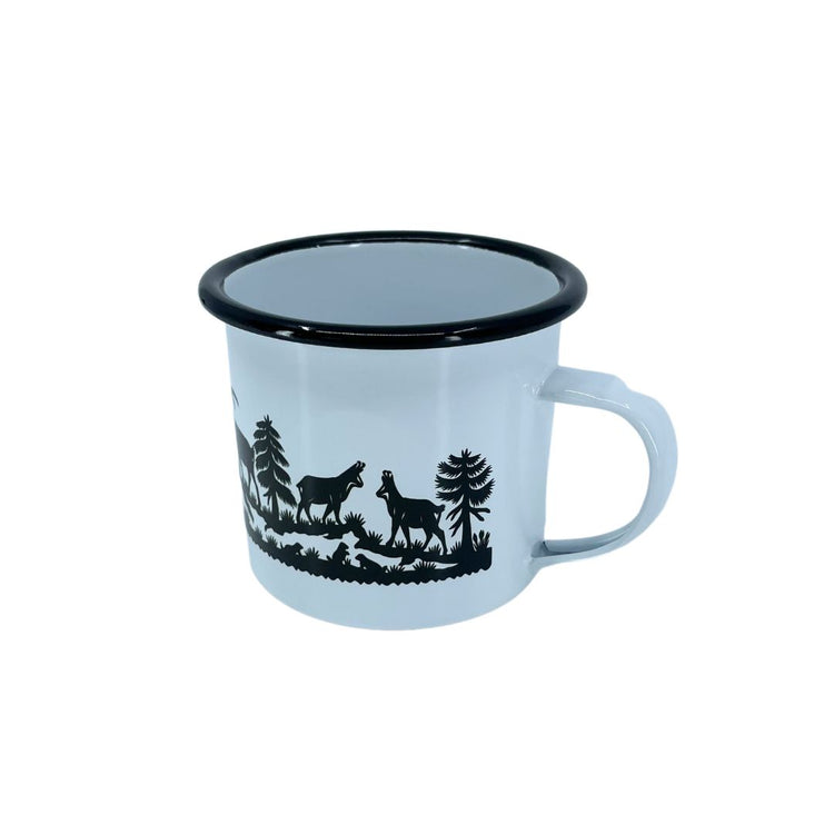 mumix Emaille Tasse Scherenschnitt