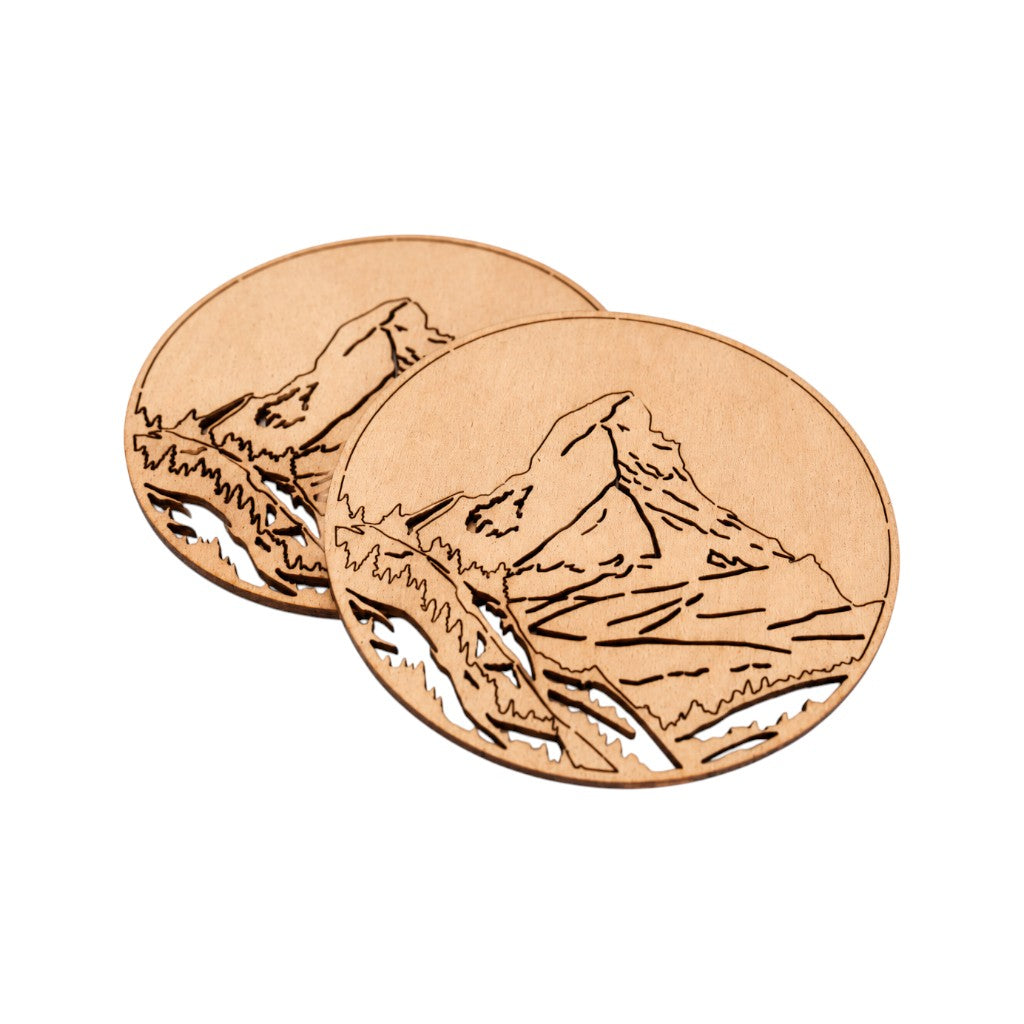 mumix Untersetzer Matterhorn 2er Set, ⌀ 10 cm