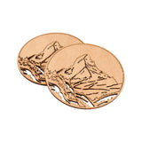 mumix Untersetzer Matterhorn 2er Set, ⌀ 10 cm