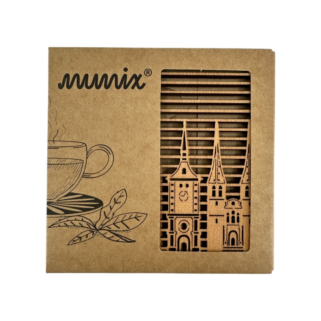 mumix Untersetzer Sehenswürdigkeiten 2er Set, 10.3 x 10.3 cm