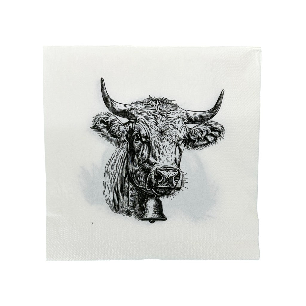 mumix Serviette Kuh Murmeli 33x33, Papier
