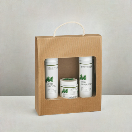 Brüder Unterweger Zirben Pflegeset – Naturkosmetik mit Bio-Zirbenöl zur ganzheitlichen Pflege & Entspannung für Körper & Sinne
