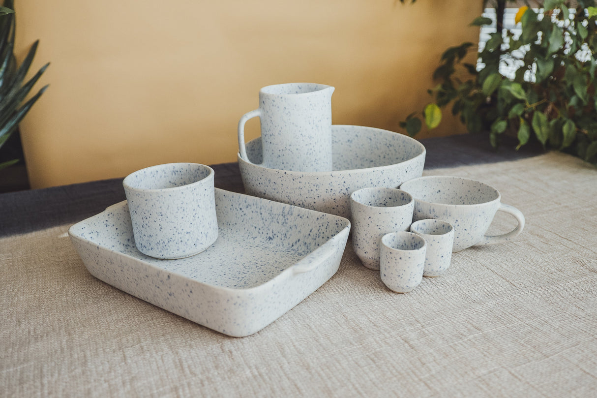 Azul manchado weiss-blaues Geschirr