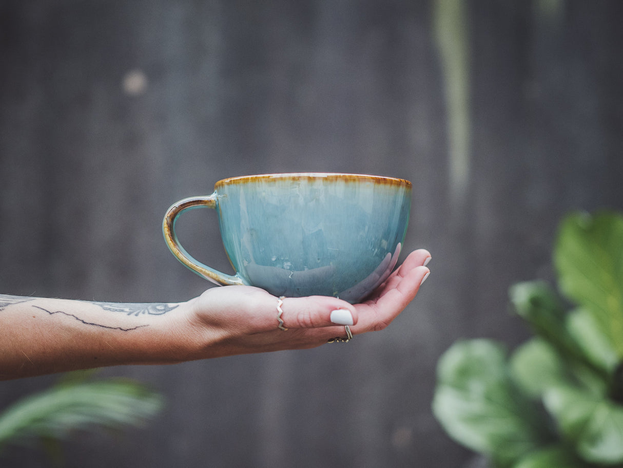 soñho Antigo XL Cappuccino Tasse petrol reaktiv