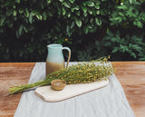 Holz Servierbrett gross mit Menta Milchkännchen