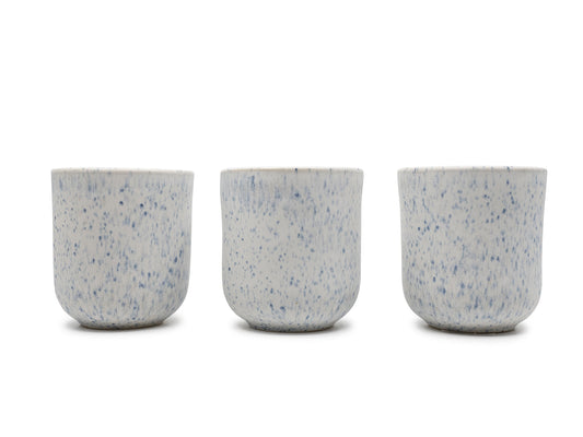 soñho Azul Manchado Becher blauweiss gesprenkelt