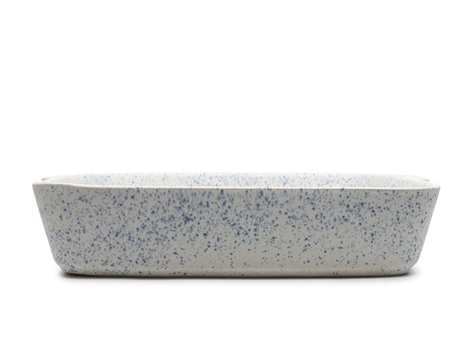 soñho Azul Manchado Ofenform gross blauweiss gesprenkelt