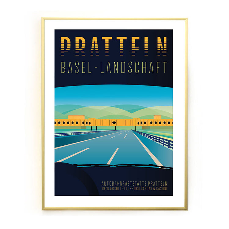 s.wert DIN A2 Poster Basel Landschaft Pratteln