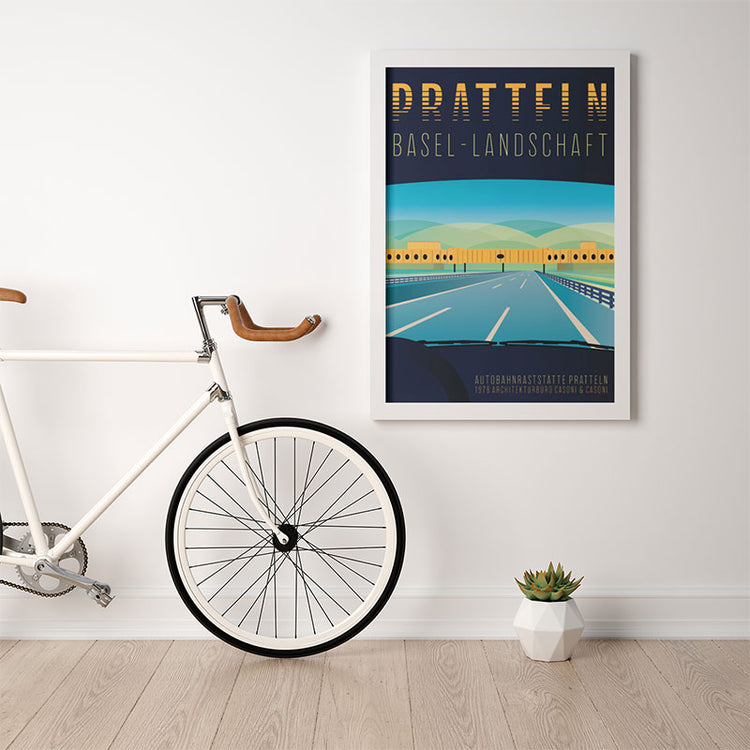 s.wert DIN A2 Poster Basel Landschaft Pratteln