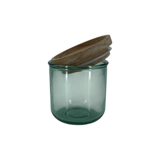 soñho Alta Vorratsglas mit Holzdeckel 350 ml grün
