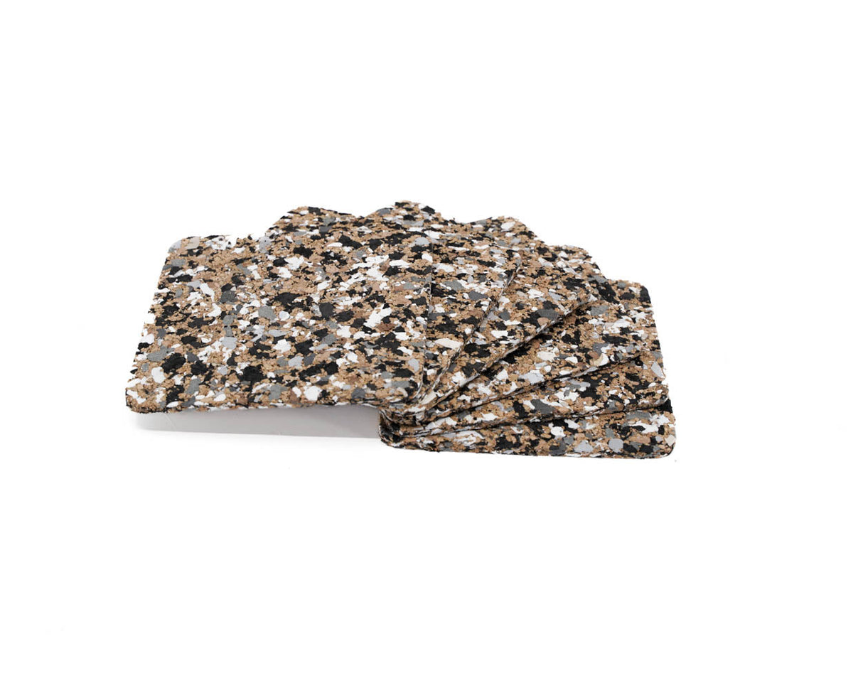 soñho Recife Kork Untersetzer 6er Set, 10 x 10 cm