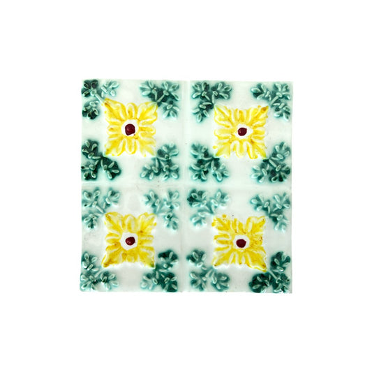 soñho Azulejo Luz Untersetzer 14 cm, blaugelb