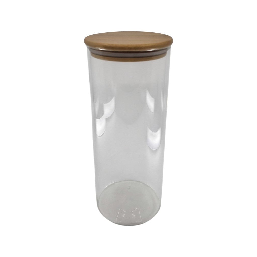 Glas mit Holzdeckel, 1400 ml