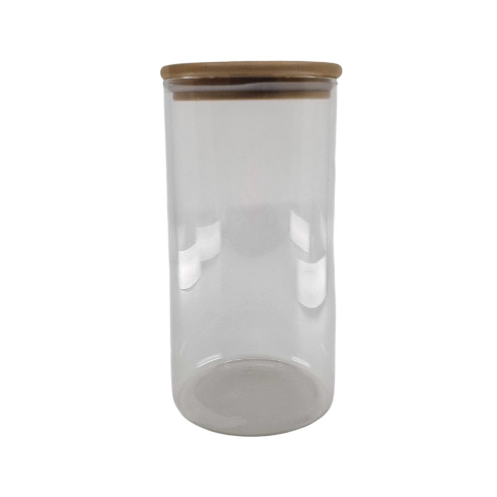 Glas mit Holzdeckel, 800 ml